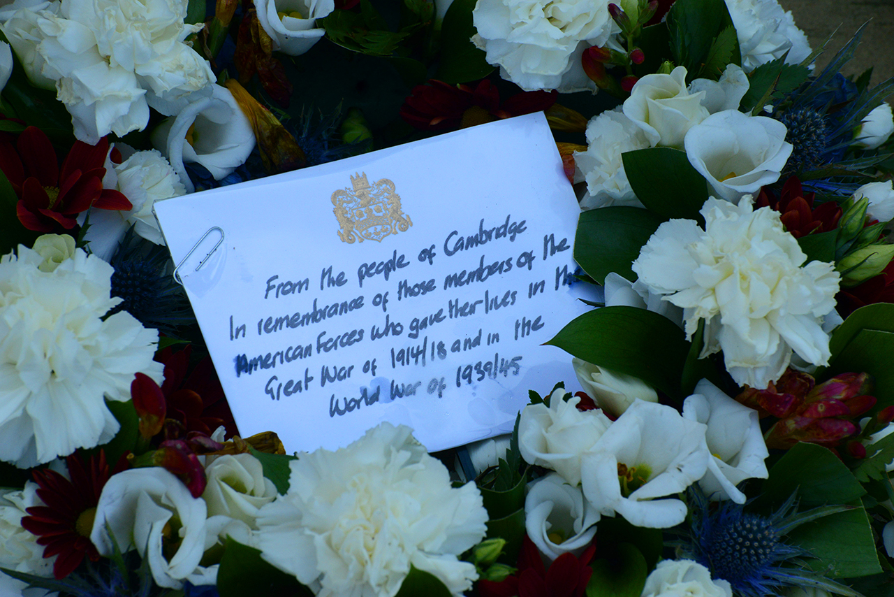 Wreath laid at the Wall of the Missing © C Jones